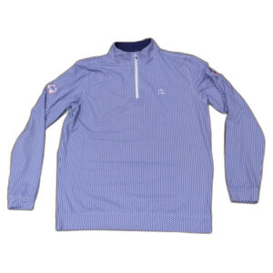 Rhoback Bud Light Blue Quarter Zip Pullover Texas Pattern Men's Size Medium